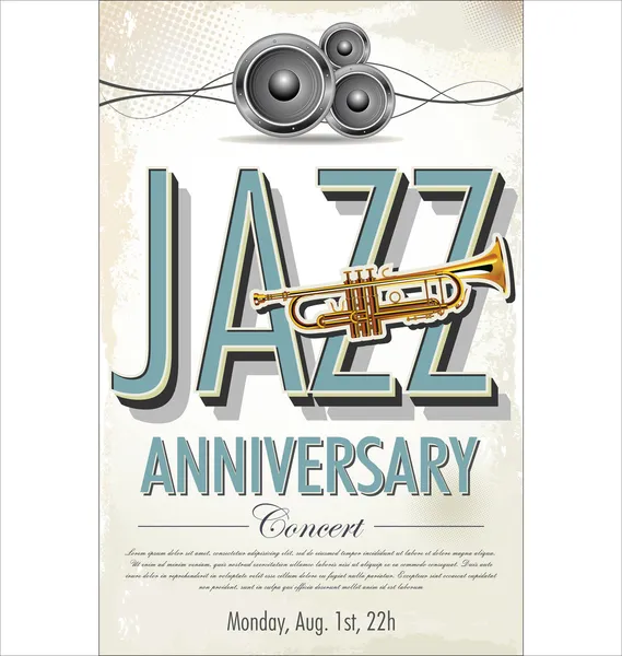 Jazz konsert affisch — Stock vektor