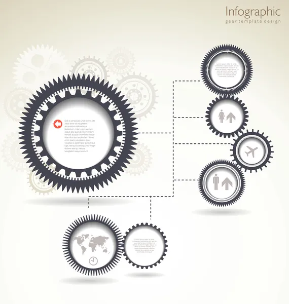 Infographic versnelling sjabloonontwerp — Stockvector