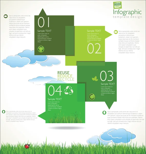 Modelo de design de ecologia moderna —  Vetores de Stock