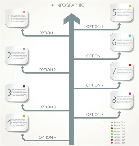 Infográficos da linha do tempo — Vetor de Stock