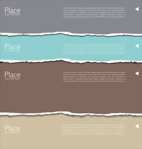 Fondo de papel roto con espacio para texto — Vector de stock