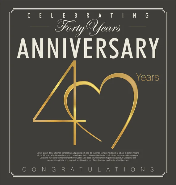 40 yıl yıldönümü arka plan