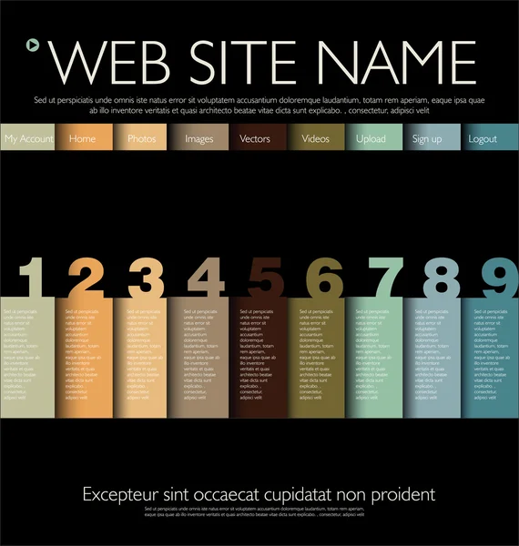 Web sitesi renkli tasarım şablonu — Stok Vektör