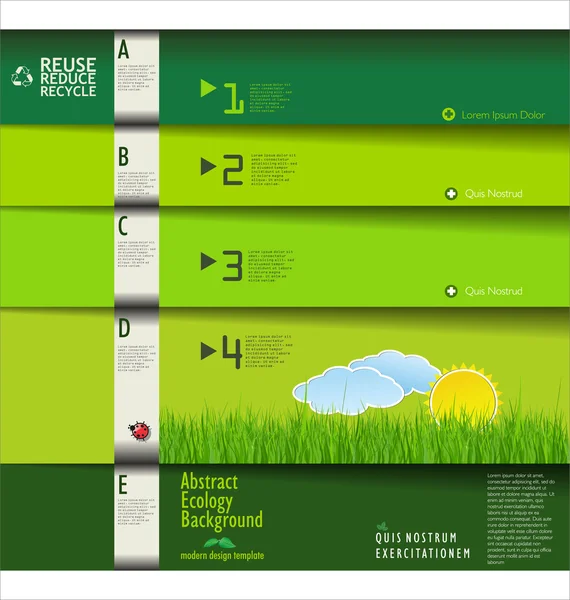 Modern green ecology design template — Stock Vector