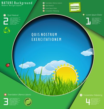Modern ecology design layout clipart