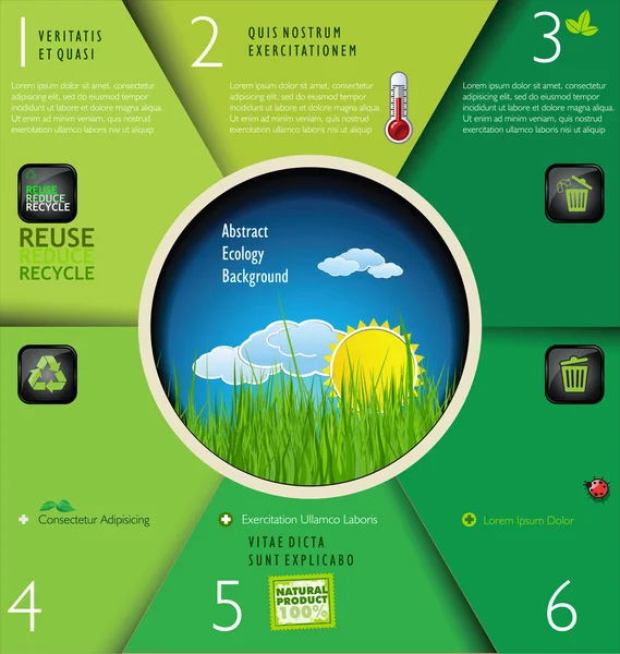 Moderne ecologie Design lay-out — Stockvector