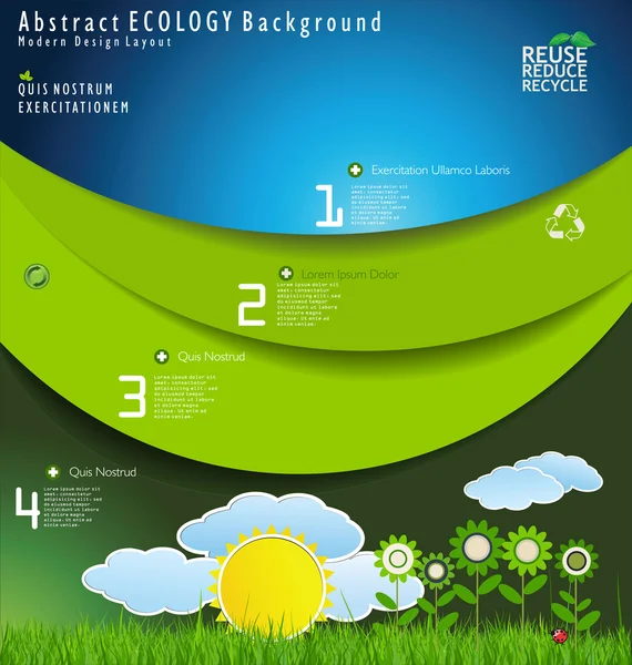 Layout de design de ecologia moderna —  Vetores de Stock