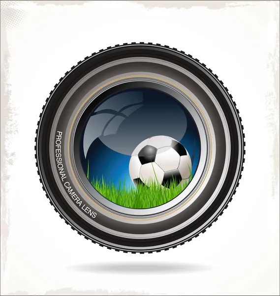 Soccer in focus — Stock Vector