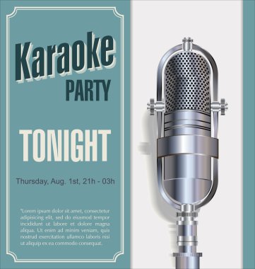 Karaoke retro gece arka plan