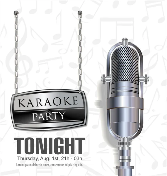 Hintergrund der Karaokeparty — Stockvektor