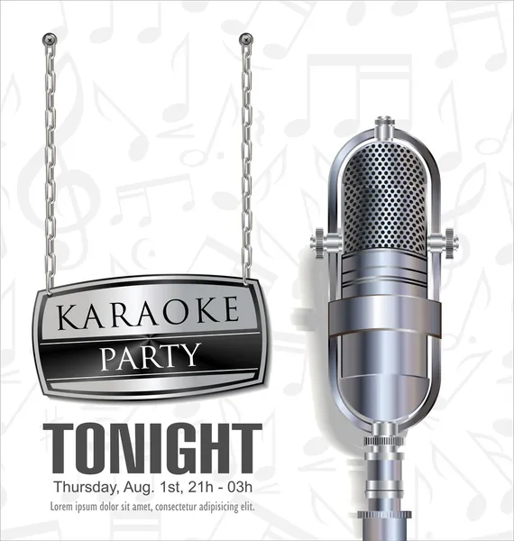 Fondo de fiesta de karaoke — Vector de stock