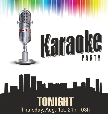 Karaoke partisi renkli arka plan