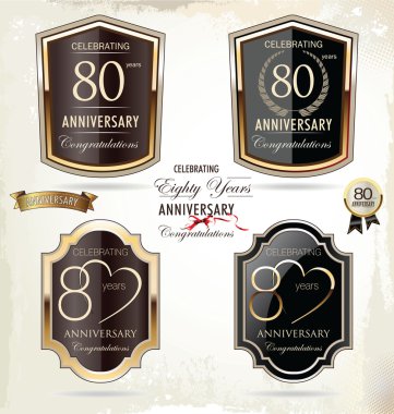 80 yıl yıldönümü altın etiketi