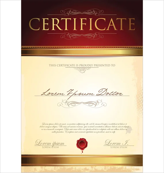 diploma veya sertifika şablonu, vektör çizim