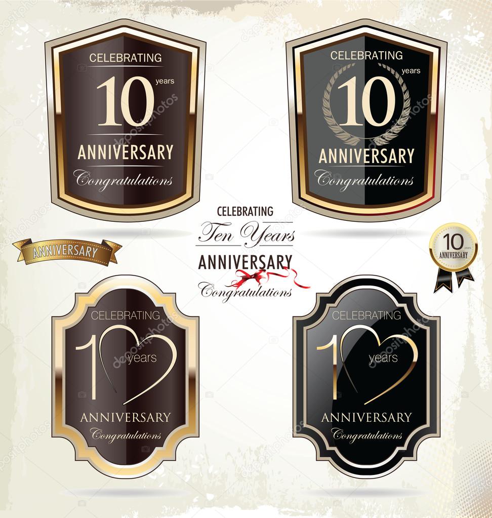 10 years anniversary golden label