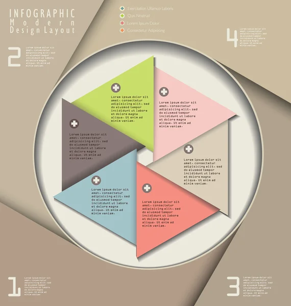 Modelo de infográfico moderno — Vetor de Stock