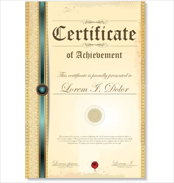 resimde ayrıntılı sertifika altın