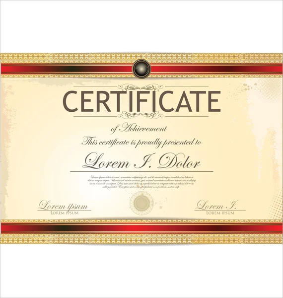 Modèle de certificat — Image vectorielle