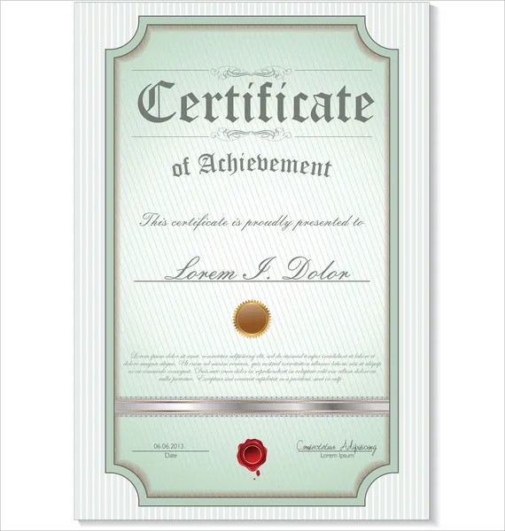 Modèle de certificat — Image vectorielle