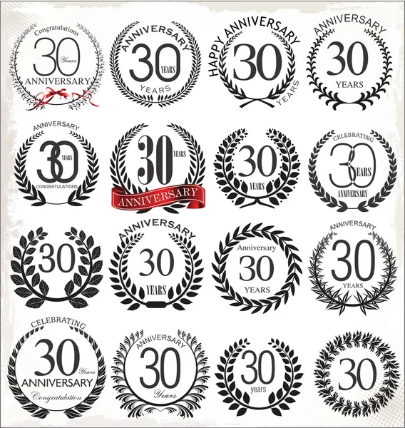 Corona de laurel aniversario — Vector de stock