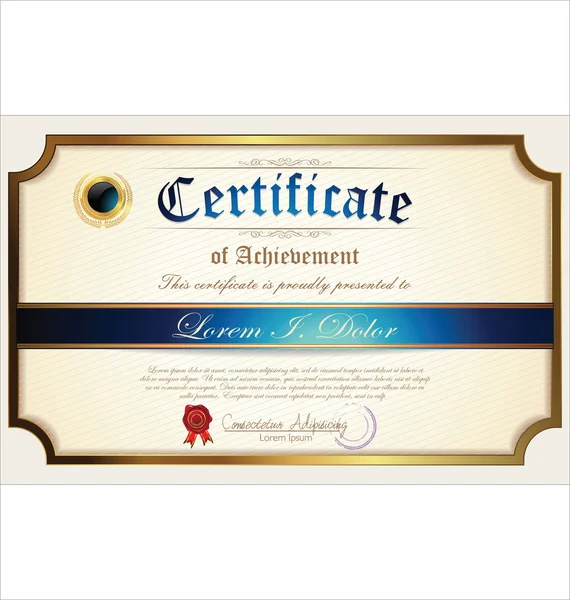 Modèle de certificat — Image vectorielle