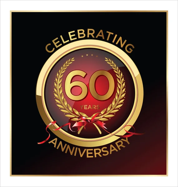 Label anniversaire 60 ans — Image vectorielle