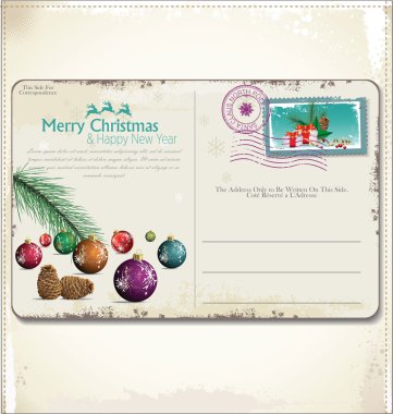 Vintage Noel Kartpostalı