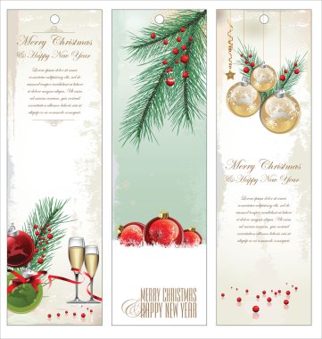 Merry christmas banner dikey arka plan