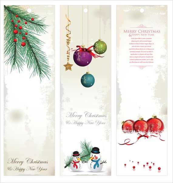 Banner de Natal, conjunto — Vetor de Stock