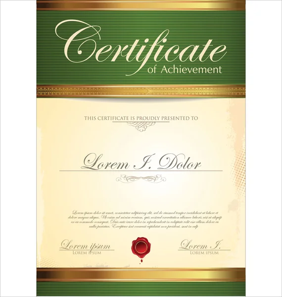 Modèle de certificat — Image vectorielle