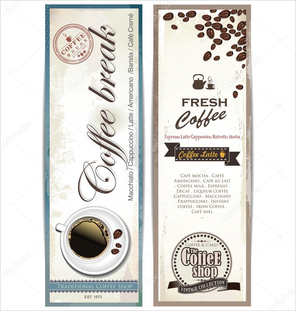 Coffee and tea menu background