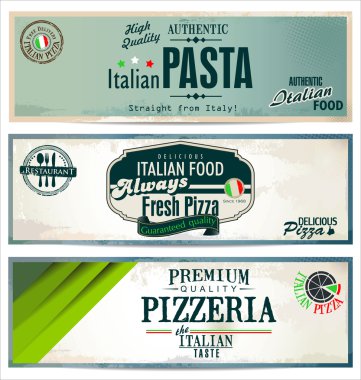 Vintage pizza arka plan