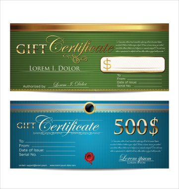 Gift certificate clipart