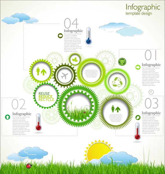 Layout de design de ecologia moderna —  Vetores de Stock