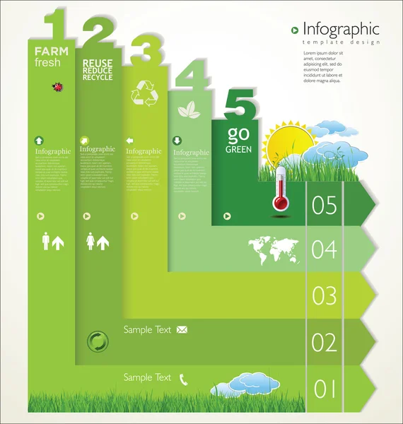 Moderne ecologie Design lay-out — Stockvector