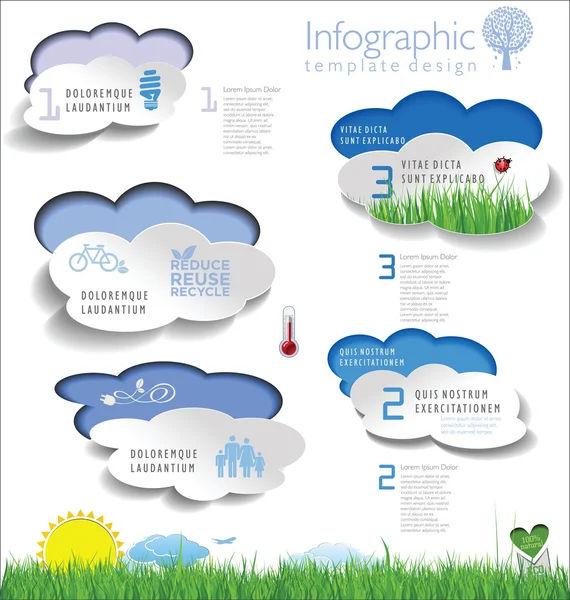 Moderne ecologie Design lay-out — Stockvector