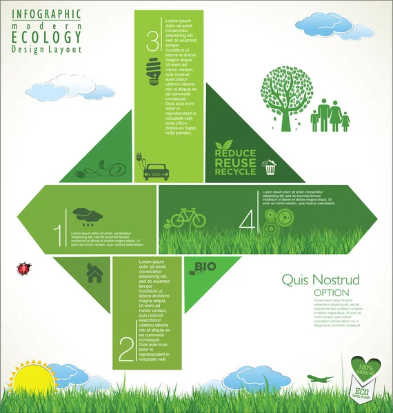 Diseño ecológico moderno — Archivo Imágenes Vectoriales