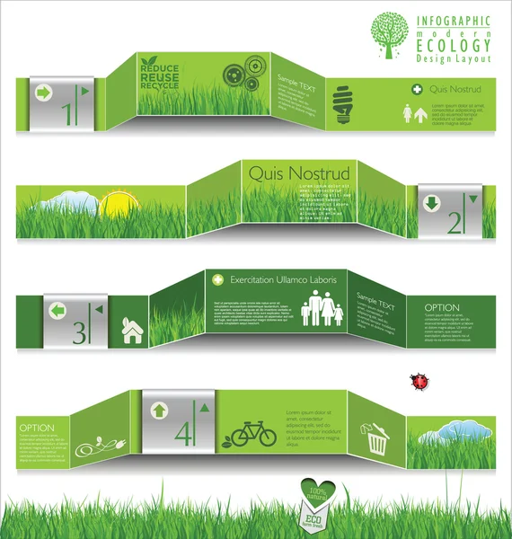 Moderne ecologie Design lay-out — Stockvector