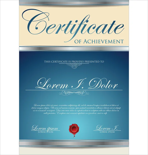 Modèle de certificat — Image vectorielle