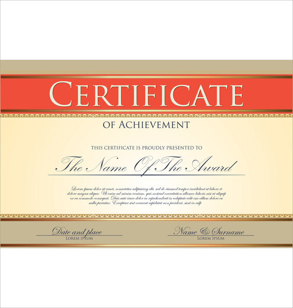 Certificate template