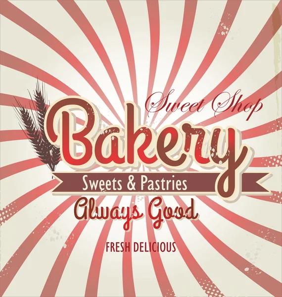 Bannière rétro boulangerie — Image vectorielle