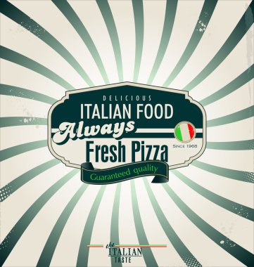 Pizza retro background