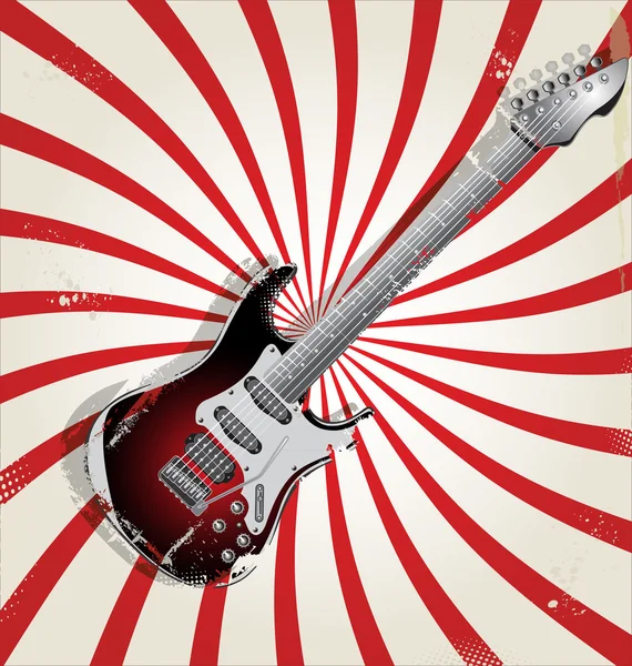Rock musique fond rétro — Image vectorielle