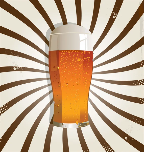 ビールのレトロな背景 — ストックベクタ