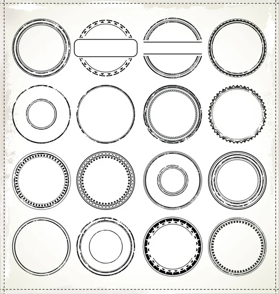 Timbre en caoutchouc vectoriel blanc — Image vectorielle