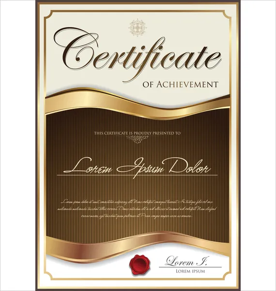 Modèle de certificat — Image vectorielle