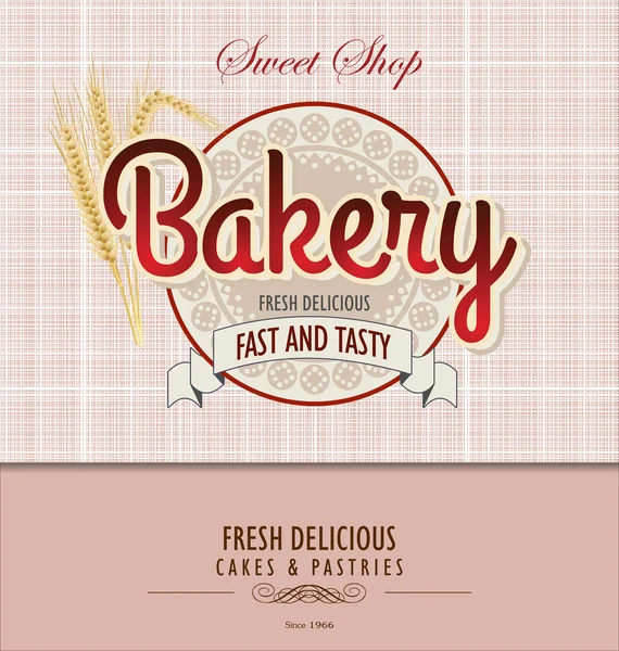 Bakery retro poster — Stock Vector