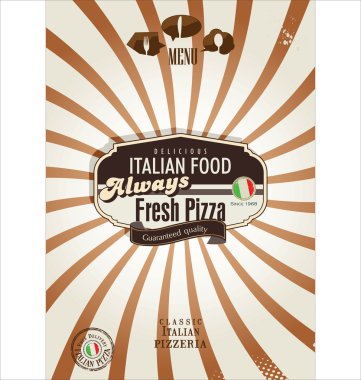 Pizza retro background