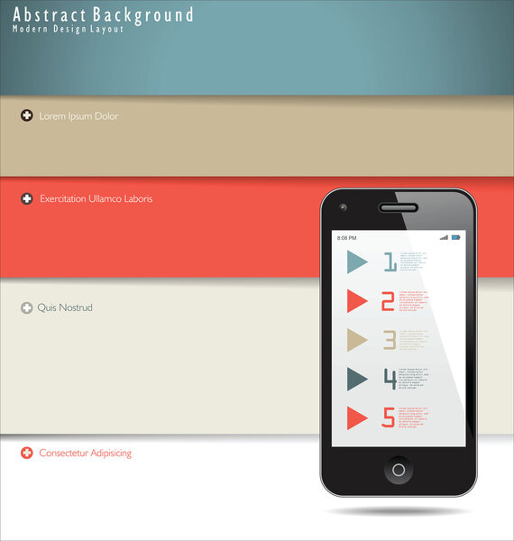 Modern design background and cellular phone