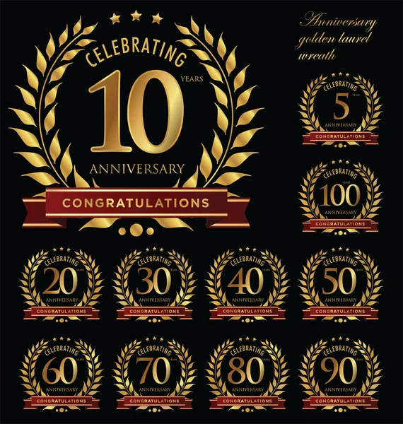 Yıldönümü altın defne çelengi